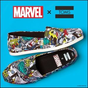 TOMS Marvel boys or girls shoes size youth 3.5